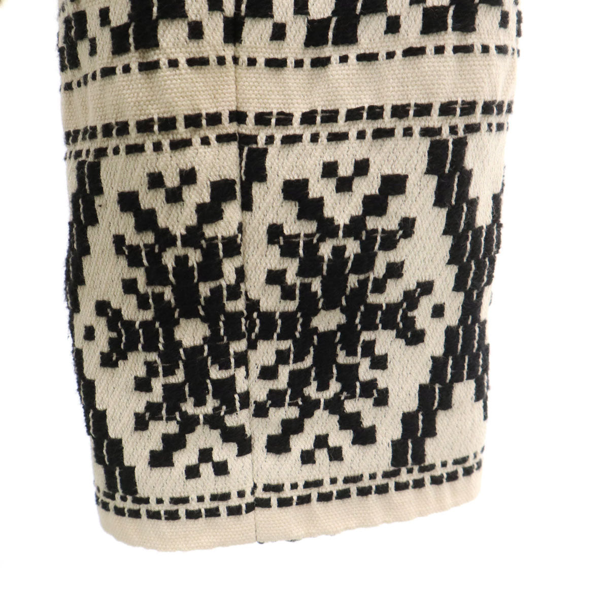 DESIGUAL DESIGNED BY M. CHRISTIAN LACROIX デシグアル バイ ムッシュ クリスチャン ラクロワ 総柄 チェスターコート 36 アイボリー レディース