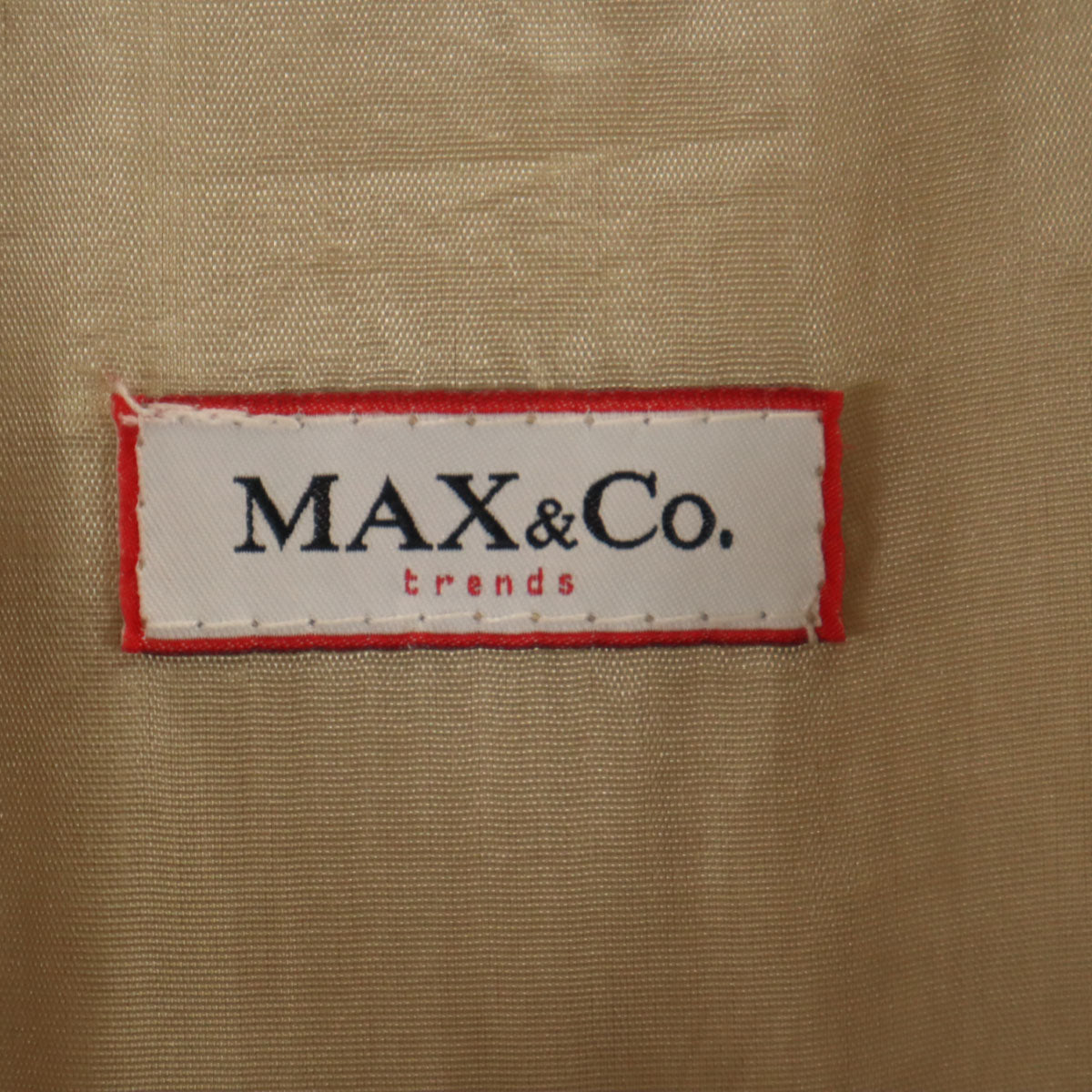MAX&CO マックスアンドコー 羊革レザー チェスターコート 40 ブラウン レディース