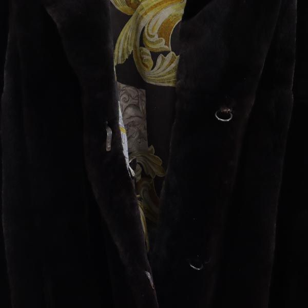 SAGA MINK サガミンク リアルファー コート 焦茶系 毛皮 レディース