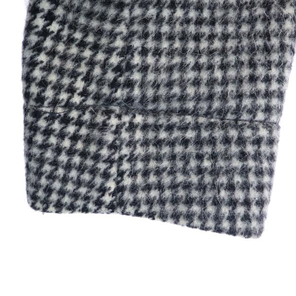 SEE BY CHLOE シーバイクロエ アルパカ モヘア ブレンド ウール 千鳥格子柄 コート I 38 黒×白 レディース