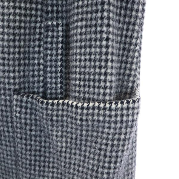 SEE BY CHLOE シーバイクロエ アルパカ モヘア ブレンド ウール 千鳥格子柄 コート I 38 黒×白 レディース