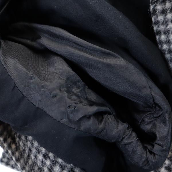 SEE BY CHLOE シーバイクロエ アルパカ モヘア ブレンド ウール 千鳥格子柄 コート I 38 黒×白 レディース