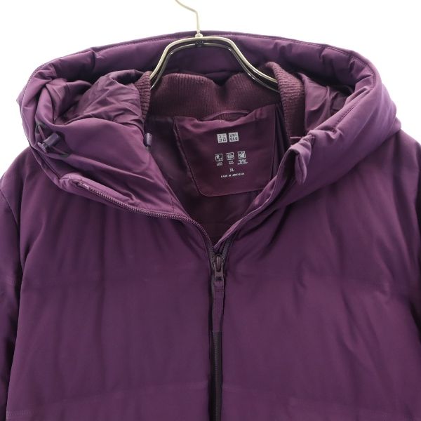 UNIQLO ユニクロ シームレス ダウンコート XL パープル レディース