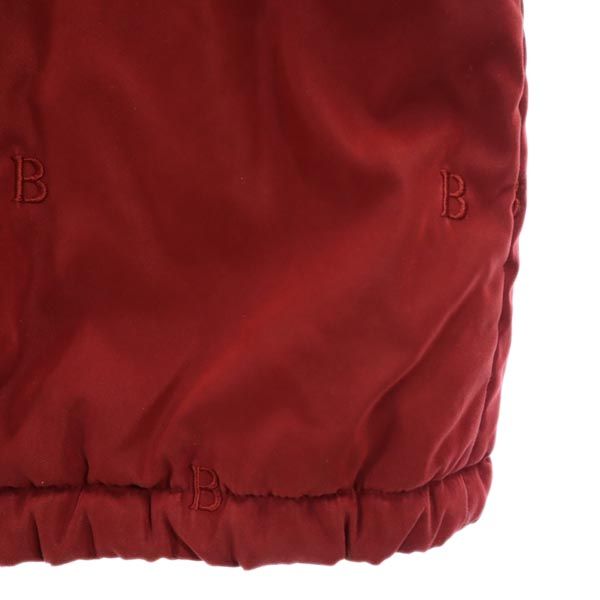 BURBERRY バーバリー 総柄 中綿コート 7 レッド系 レディース