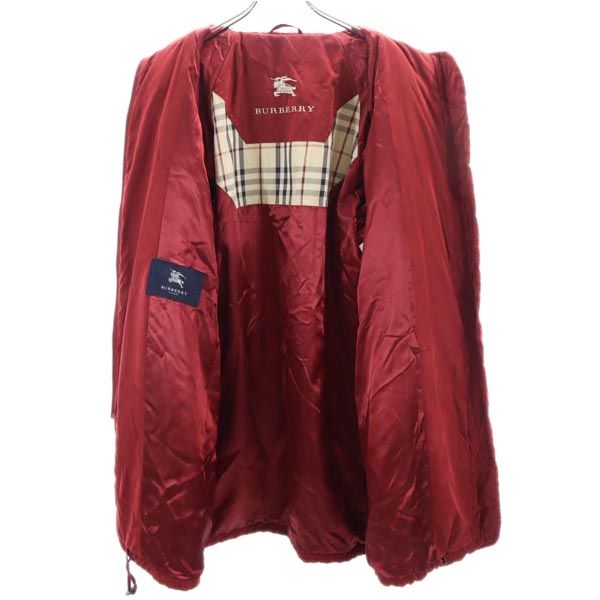 BURBERRY バーバリー 総柄 中綿コート 7 レッド系 レディース