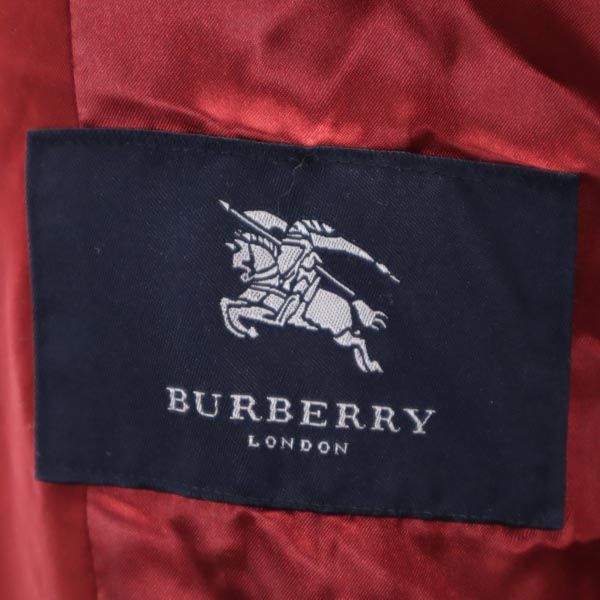 BURBERRY バーバリー 総柄 中綿コート 7 レッド系 レディース