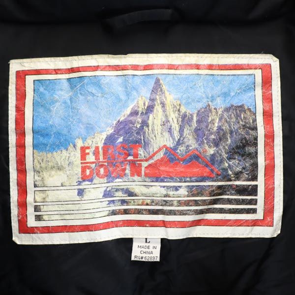 ファーストダウン ダウンコート L 黒 FIRSTDOWN メンズ