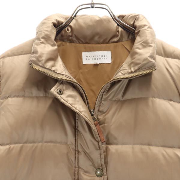MACKINTOSH PHILOSOPHY マッキントッシュフィロソフィー ロング ダウンジャケット 38 ベージュ レディース