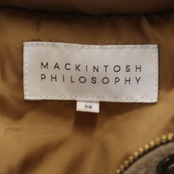 MACKINTOSH PHILOSOPHY マッキントッシュフィロソフィー ロング ダウンジャケット 38 ベージュ レディース