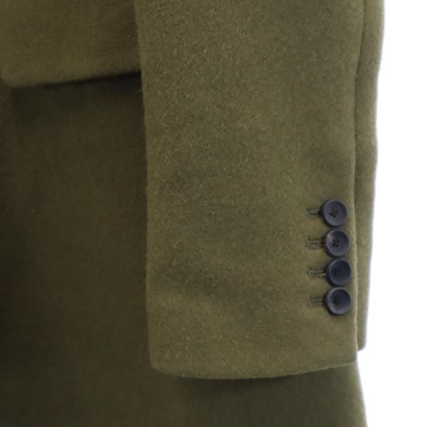 SCYE BASICS サイベーシックス 日本製 カシミヤブレンド ロングコート 40 カーキ系 メンズ