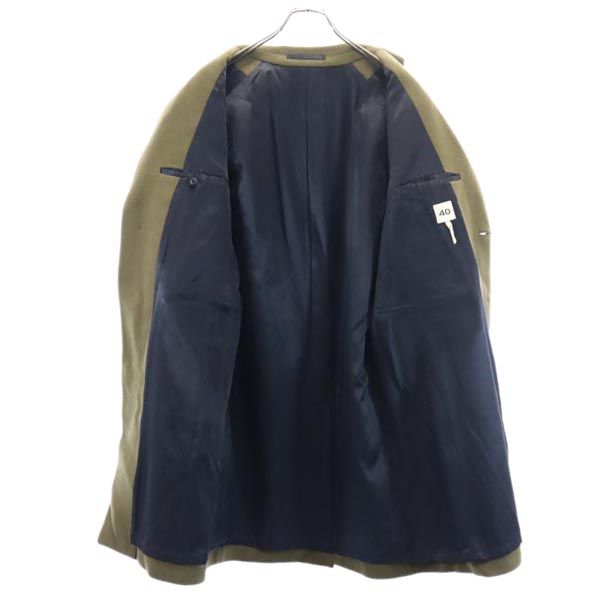 SCYE BASICS サイベーシックス 日本製 カシミヤブレンド ロングコート 40 カーキ系 メンズ