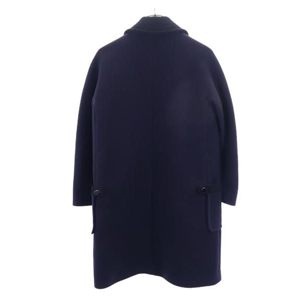 MAX&CO マックスアンドコー ウールブレンド コート 36 紺×黒 レディース
