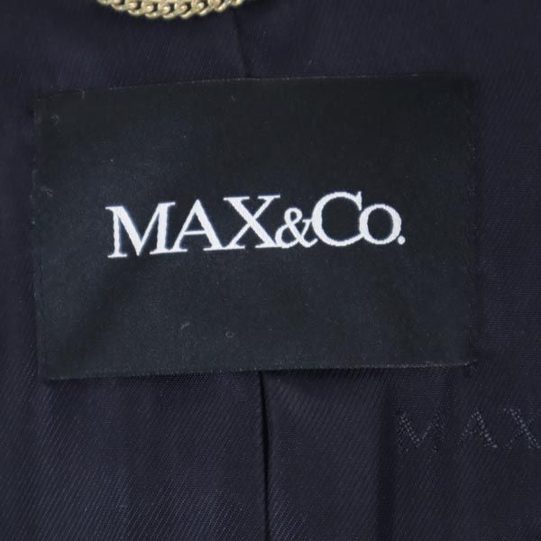 MAX&CO マックスアンドコー ウールブレンド コート 36 紺×黒 レディース