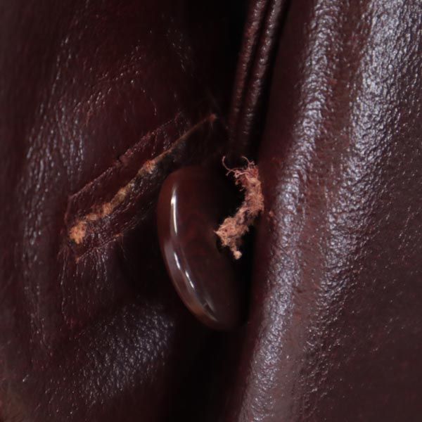 MAX&CO マックスアンドコー イタリア製 チェスターコート J 44 赤茶系 牛革 レザー裏キルティング レディース