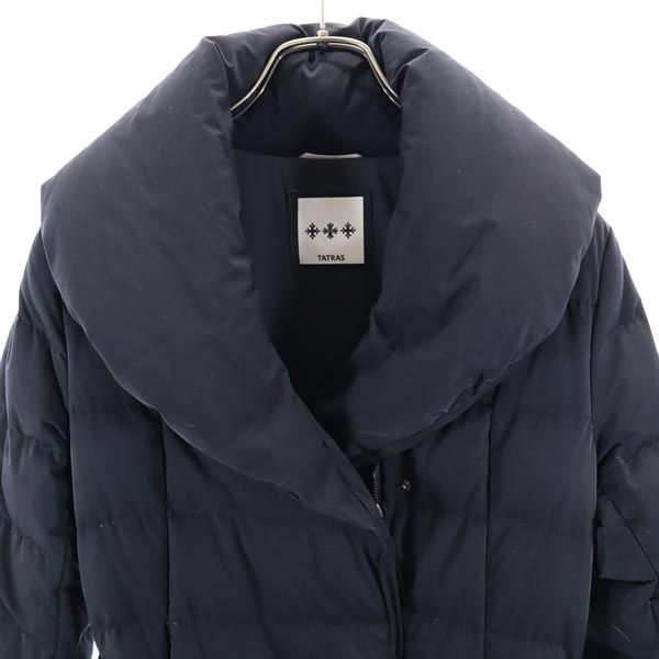 タトラス ダウンコート 2 黒 TATRAS ウエストベルト レディース