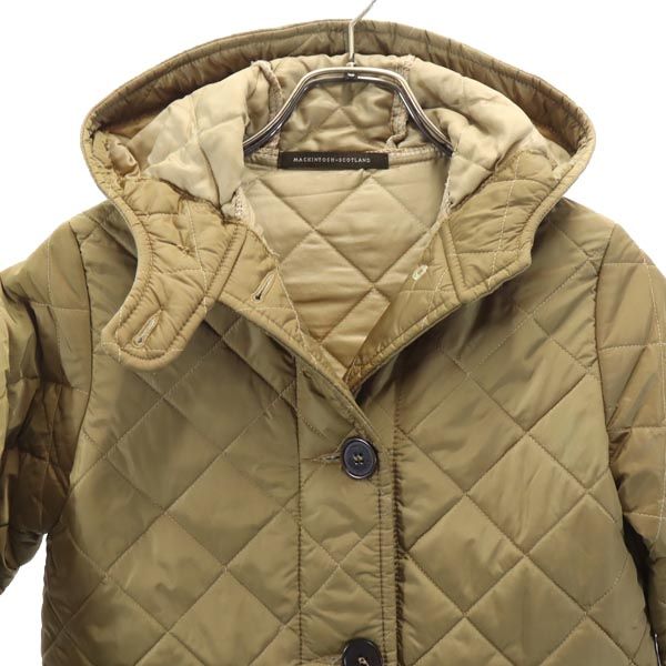 Mackintosh マッキントッシュ キルティングコート 34 キャメル フード レディース