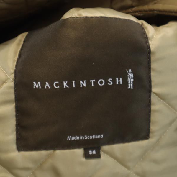 Mackintosh マッキントッシュ キルティングコート 34 キャメル フード レディース