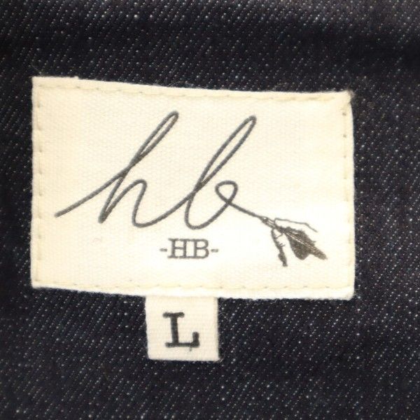 新品 HB エイチビー ジプシー ライダースジャケット L 黒 ショールカラー フード デニム ジャケット メンズ