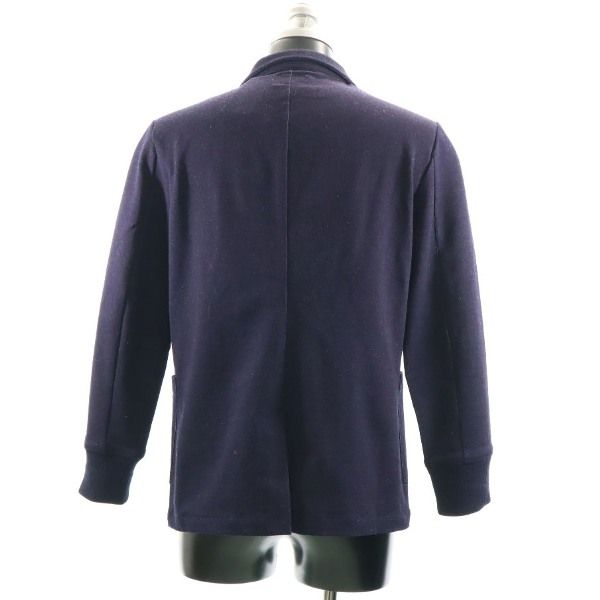 新品 HB エイチビー インディゴカットソー リブ テーラードジャケット L 紺 メンズ