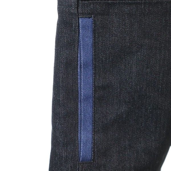 新品 HB エイチビー オルタネイト フーディボア ベスト XL 青 黒 デニムクレイジー切替 メンズ