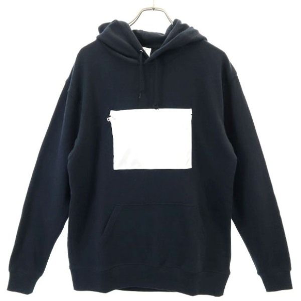 新品 Star Star Re:MODEL 長袖 スウェットパーカー L 黒 白 リップナイロンポケット メンズ