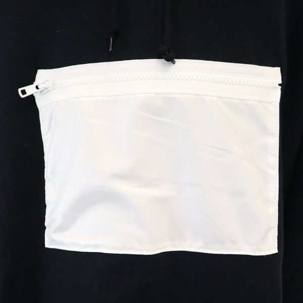 新品 Star Star Re:MODEL 長袖 スウェットパーカー L 黒 白 リップナイロンポケット メンズ