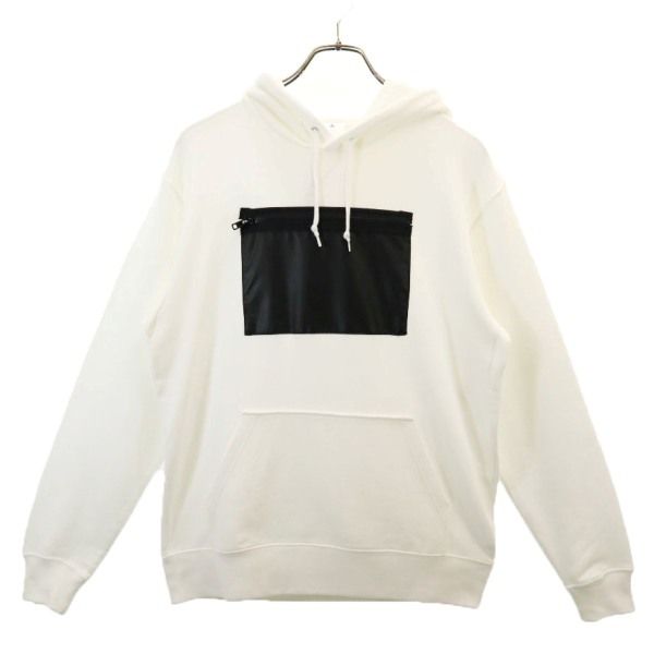 新品 Star Star Re:MODEL 長袖 スウェットパーカー M 白 黒 リップナイロンポケット メンズ