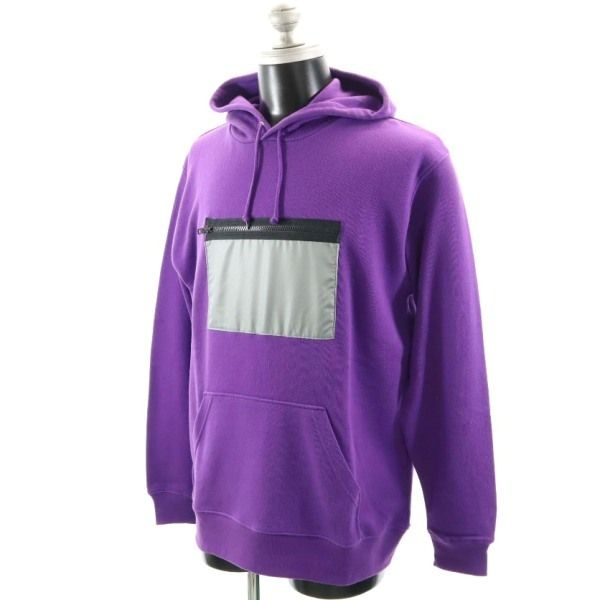 新品 Star Star Re:MODEL 長袖 スウェットパーカー L 紫 灰 リップナイロンポケット メンズ