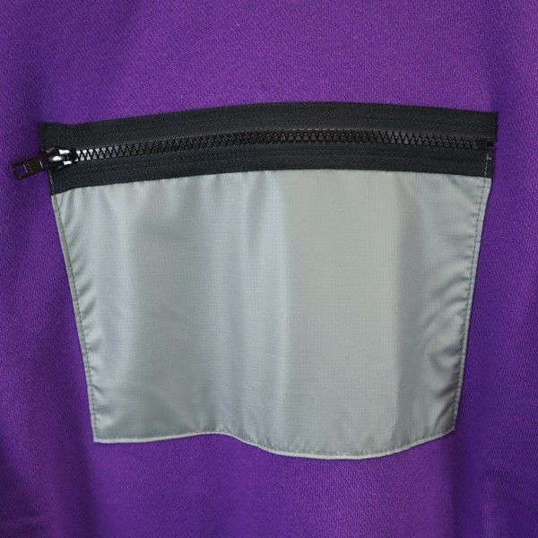 新品 Star Star Re:MODEL 長袖 スウェットパーカー L 紫 灰 リップナイロンポケット メンズ