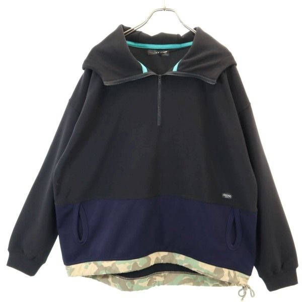 新品 quolt クオルト カモフラ アノラックパーカー L 黒 メンズ