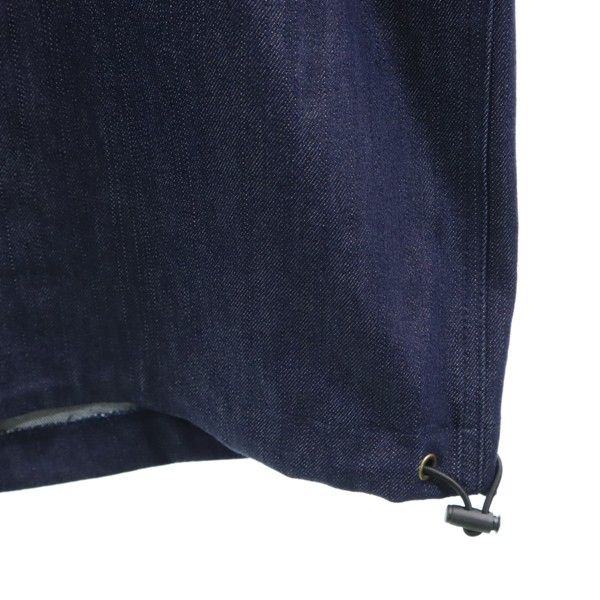 新品 HB エイチビー ビッグフード シルキー デニム モッズコート XL インディゴ ブルー ロングコート デニムジャケット メンズ