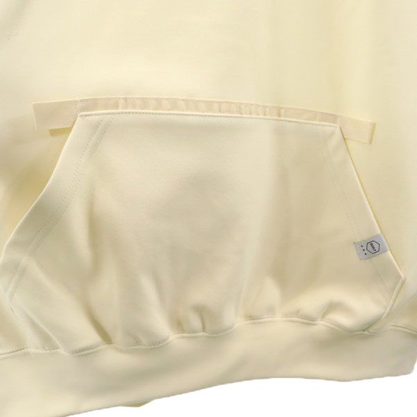 新品 quolt クオルト 長袖 カットソー XL オフホワイト TECK-FLEECE CUTSEW 裏起毛 プルオーバー カンガルーポケット メンズ