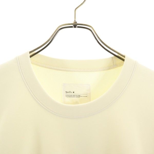 新品 quolt クオルト 長袖 カットソー XL オフホワイト TECK-FLEECE CUTSEW 裏起毛 プルオーバー カンガルーポケット メンズ