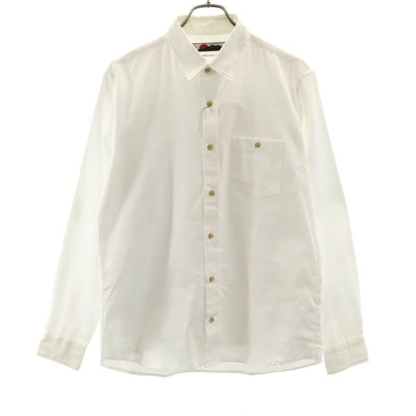 新品 泥棒日記 風呂敷柄 唐草模様 絣 長袖 シャツ 大 ホワイト dorobou nikki メンズ