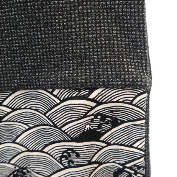 新品 dorobou nikki 泥棒日記 畝々素材の袴 パンツ M 黒×グレー クロップド メンズ