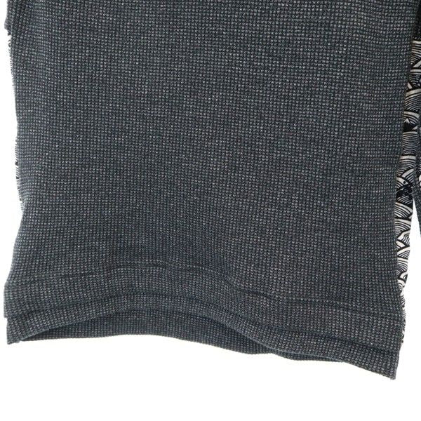 新品 dorobou nikki 泥棒日記 畝々素材の袴 パンツ M 黒×グレー クロップド メンズ