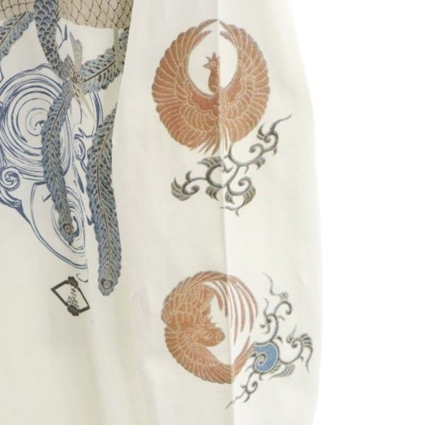 新品 キジン 和柄 長袖 Tシャツ L 白 KIJIN 喜人 鳳凰づくし メンズ