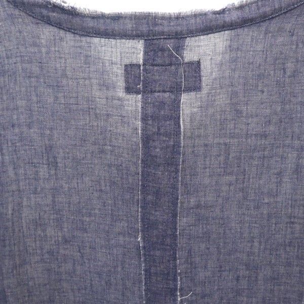 新品 quolt クオルト 半袖 シャツ XL ネイビー TOP-GAUZE SHIRTS プルオーバー メンズ