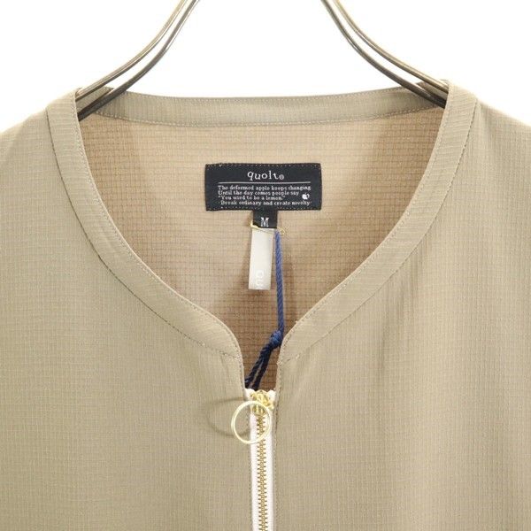 新品 quolt クオルト 半袖 ジップ シャツ M ベージュ HYKE ZIP-SHIRTS メンズ