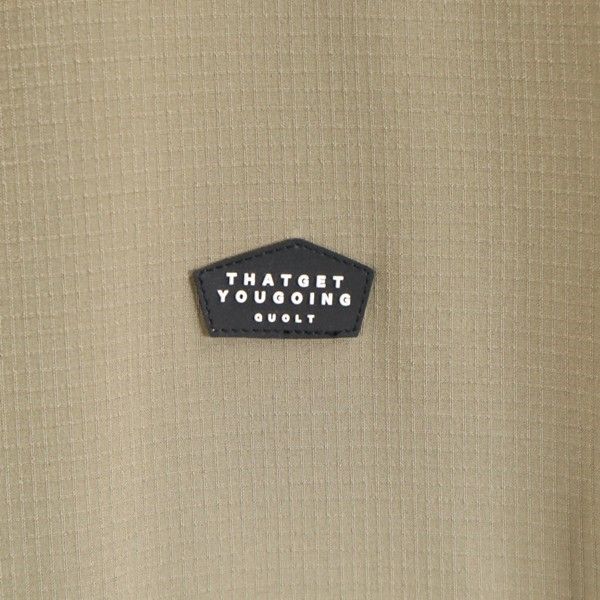 新品 quolt クオルト 半袖 ジップ シャツ M ベージュ HYKE ZIP-SHIRTS メンズ