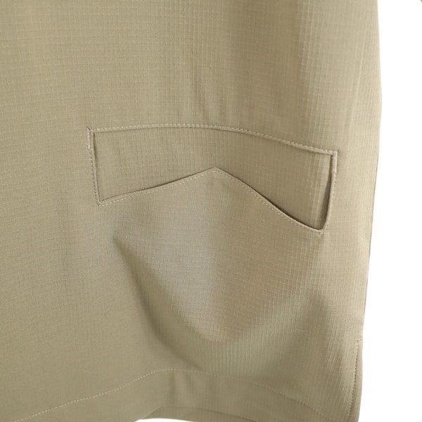 新品 quolt クオルト 半袖 ジップ シャツ M ベージュ HYKE ZIP-SHIRTS メンズ