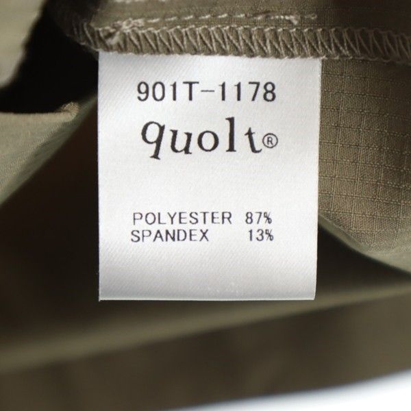 新品 quolt クオルト 半袖 ジップ シャツ M ベージュ HYKE ZIP-SHIRTS メンズ