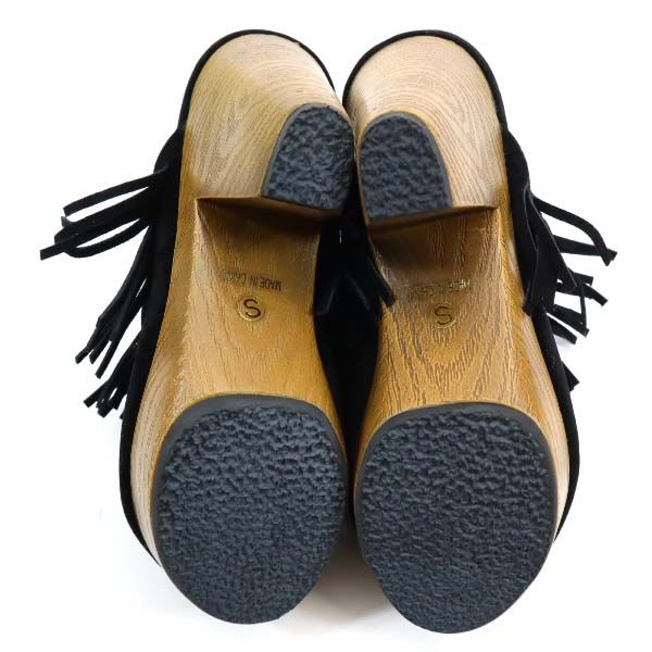 未使用 Lily Brown リリーブラウン フリンジ サンダル S ブラック レディース