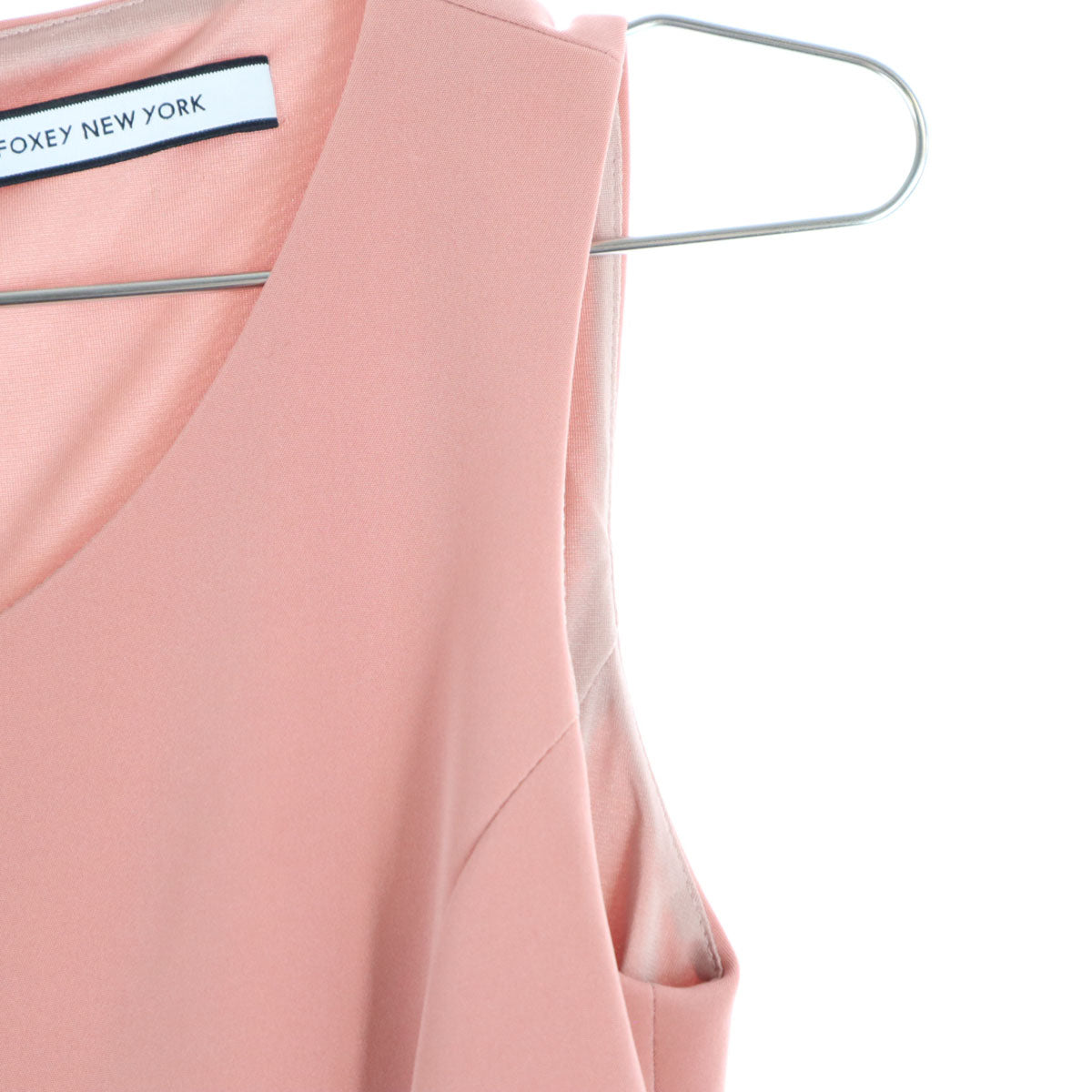 FOXEY NEW YORK フォクシーニューヨーク 日本製 40360-NA0FZ122T ノースリーブ ワンピース 38 ピンク レディース