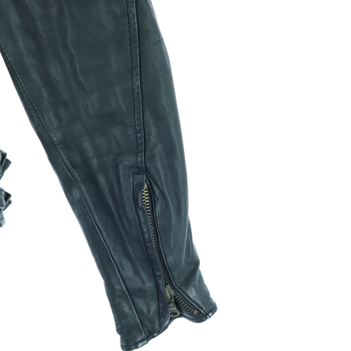 美品 Sisii シシ 日本製 長袖 レザージャケット ブラック メンズ