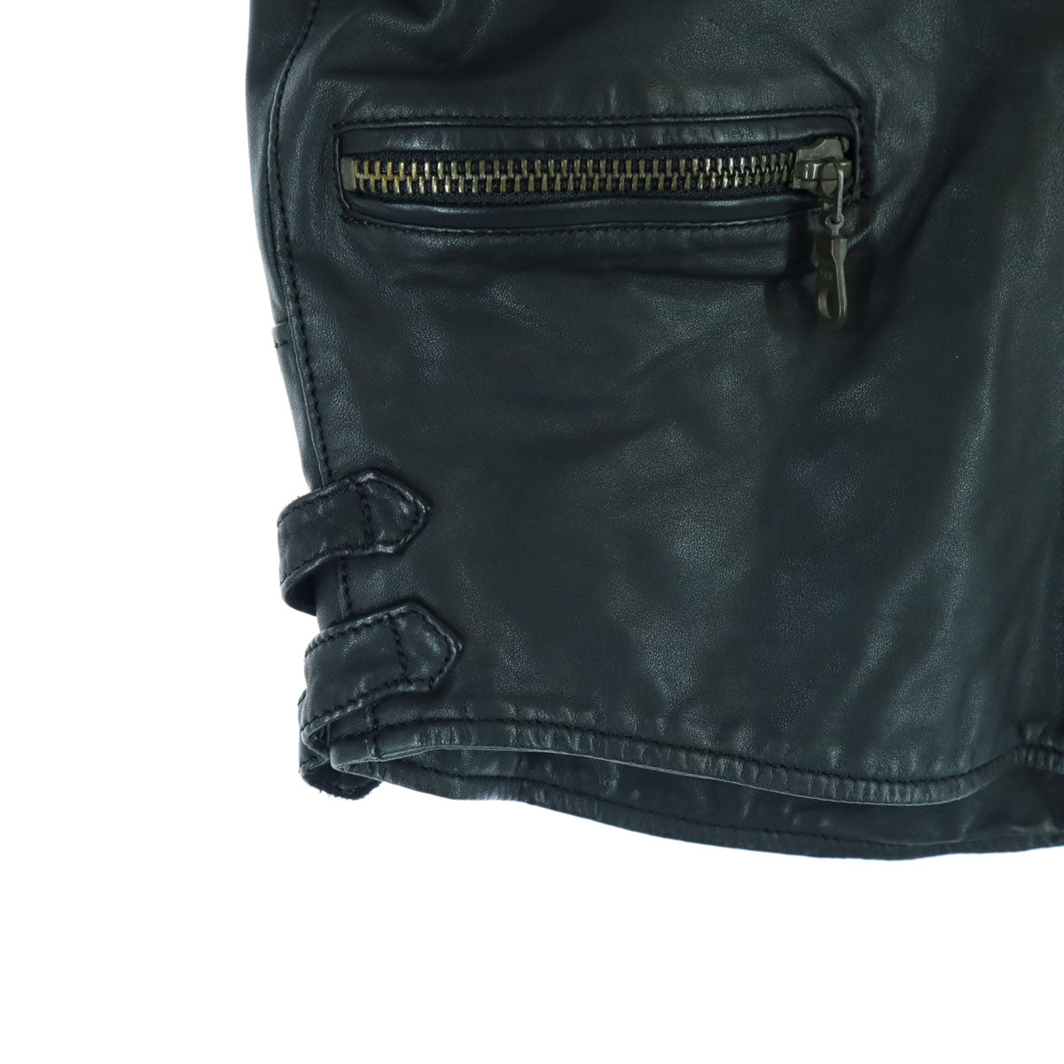 美品 Sisii シシ 日本製 長袖 レザージャケット ブラック メンズ