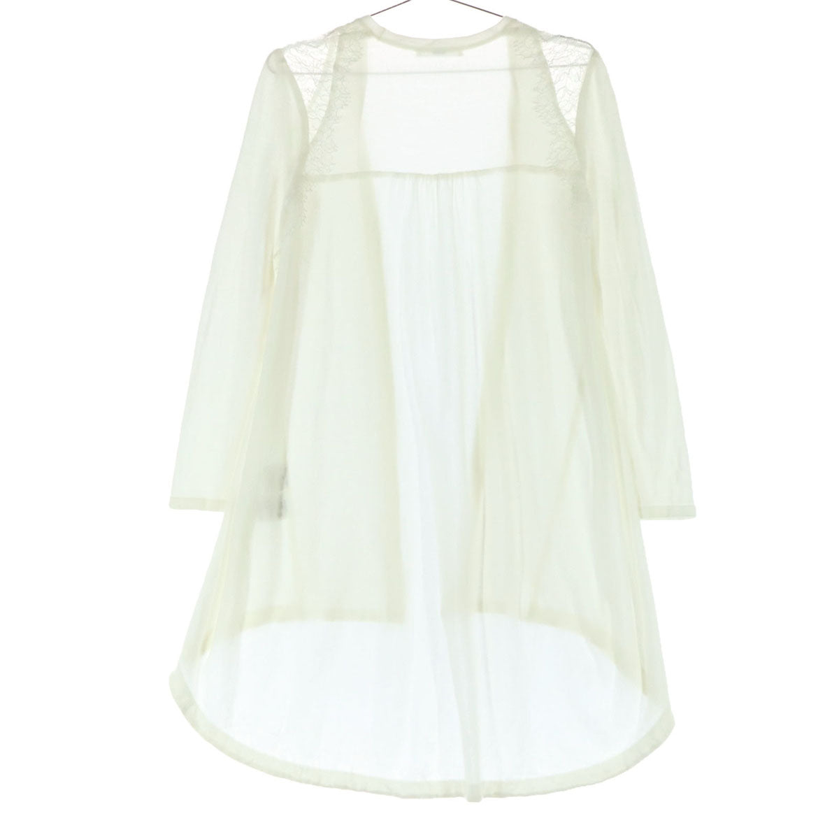 美品 Rene ルネ 長袖 肩レース カーディガン M ホワイト レディース