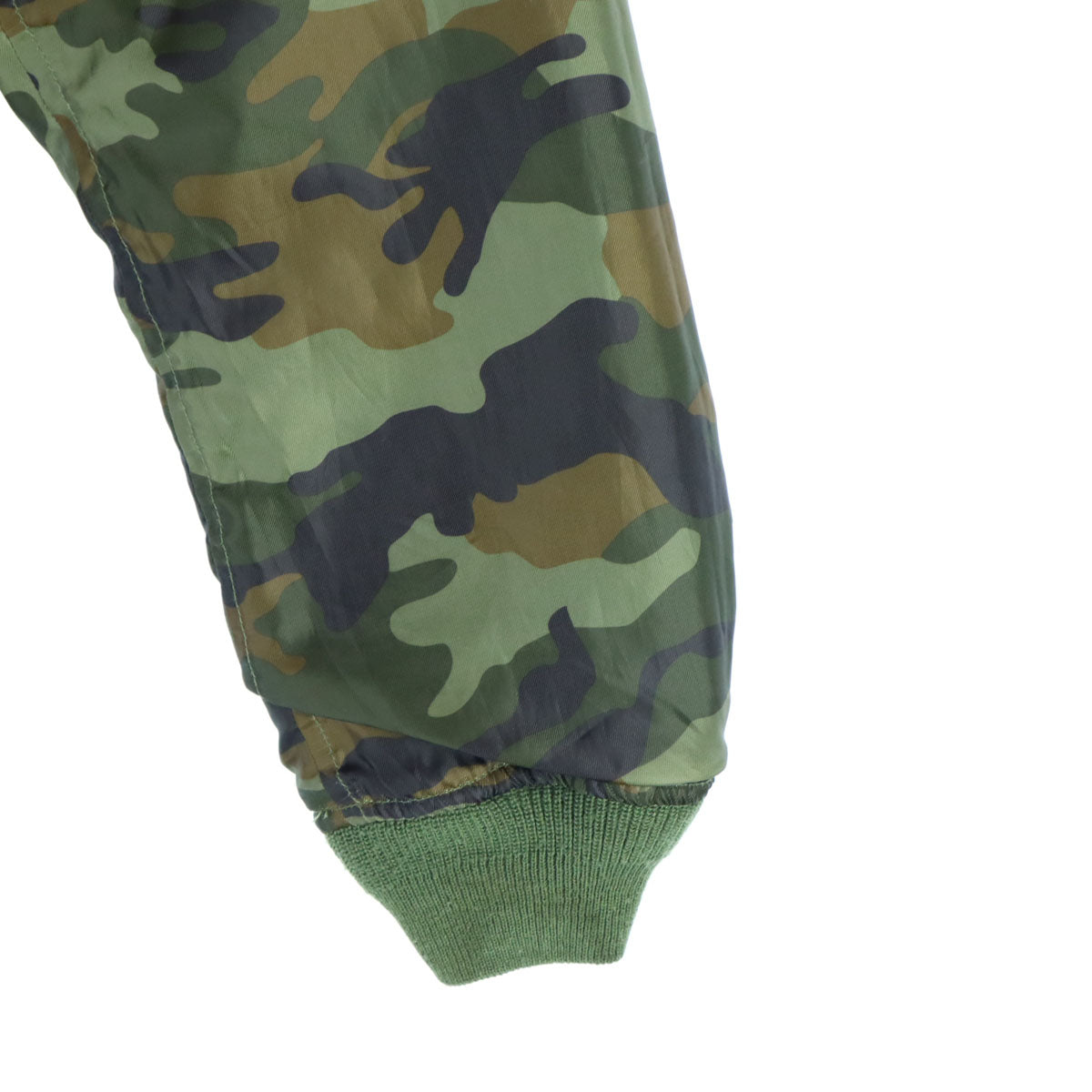 ALPHA INDUSTRIES INC アルファインダストリーズ 迷彩柄 長袖 リバーシブル フライトジャケット S グリーン メンズ