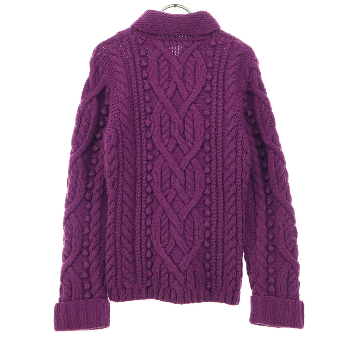 PS Paul Smith Women ピーエスポールスミスウーマン 長袖 ジップアップ ニットジャケット M パープル レディース