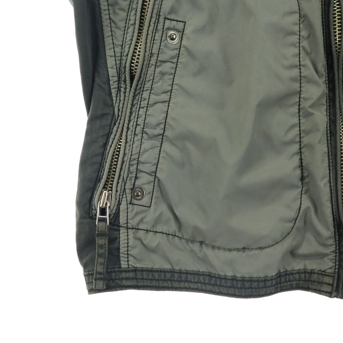 AVIREX アヴィレックス ツートンカラー 長袖 ジャケット L ブラック系 ナイロン切替 メンズ